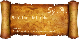 Szaller Melinda névjegykártya